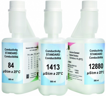 Kalibrierlösung Leitwert 84 uS, 500 ml Easy to use Flasche, inkl. DFM - Zertifikat